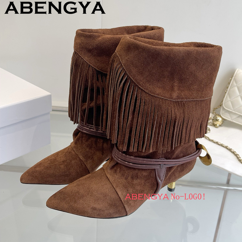 Suede Leather Edge Tassel Desi - огляд і ціна Ethnic Fashion Design