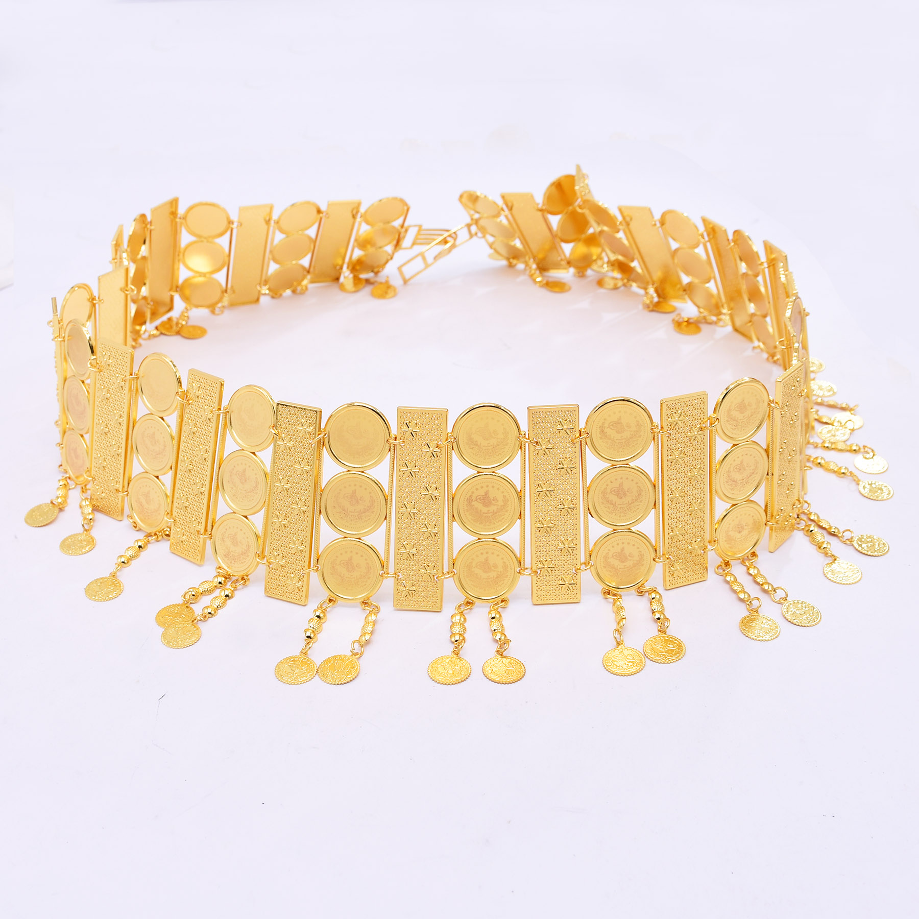 3-Row Wide Coin Tassel Belt Bo - огляд і ціна Ethnic Fashion Co In