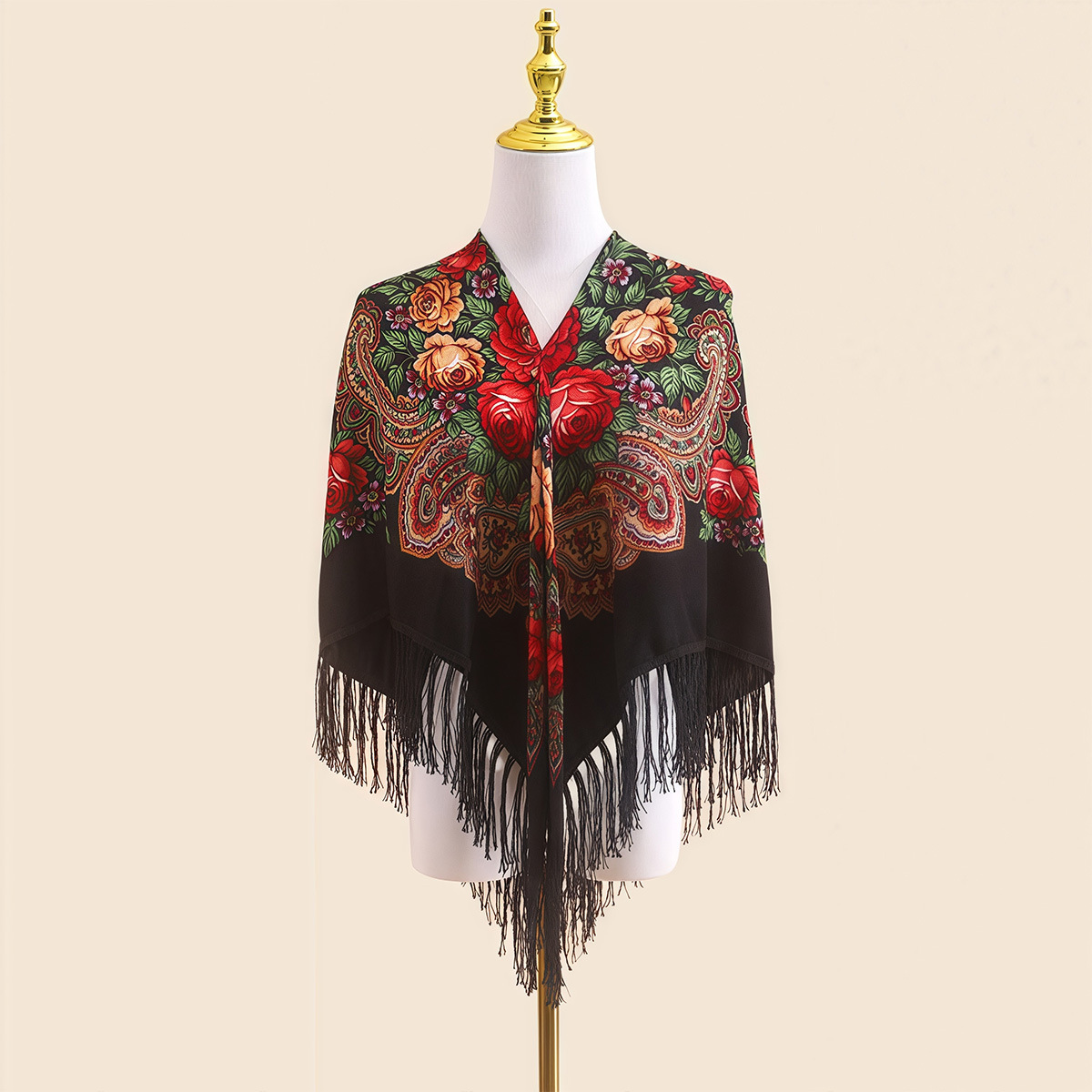 110cm  Russian Ethnic Shawl fo - огляд і ціна Go Ethnic Fashion
